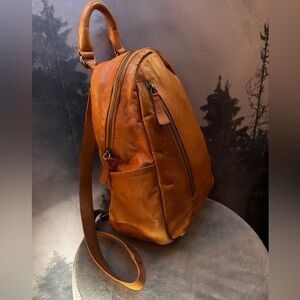 C&C CALIFORNIA Soft Vachetta Leather Backpack |Carry-On Bag Purse